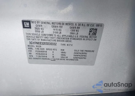 2014 Cadillac Srx Luxury Collection from USA, damaged, VIN 3GYFNEE32ES530332